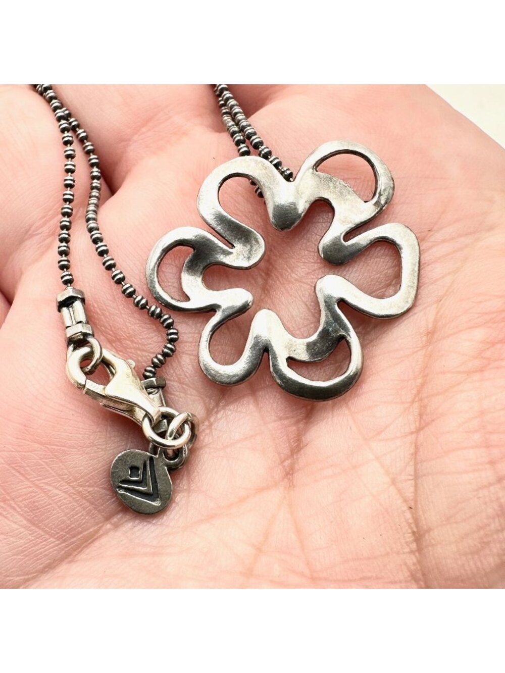 Silpada Womens Necklace Flower Pendant Sterling Silver N1347